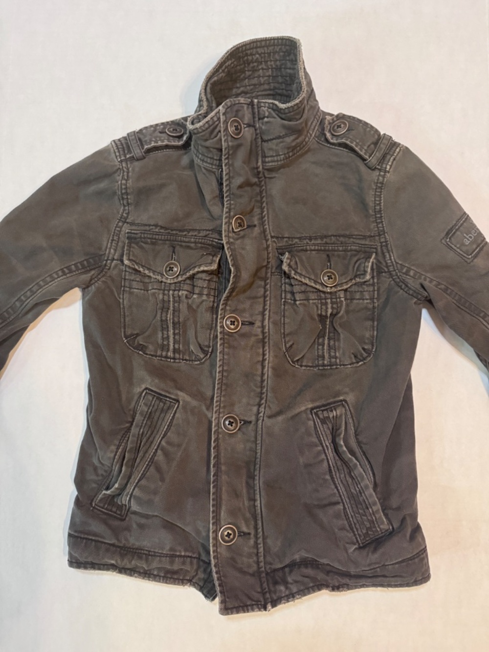 Abercrombie And Fitch Women's Medium Utility Military Jacket Brown Many Pockets - Picture 5 of 11